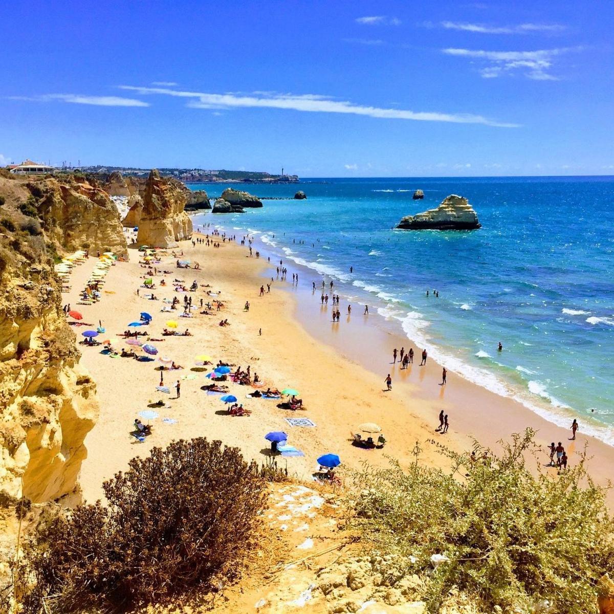 Luxury 2 Min Beach With Balcony, Ocean View, Wifi, Ac, Smarttv Portimão Exterior foto